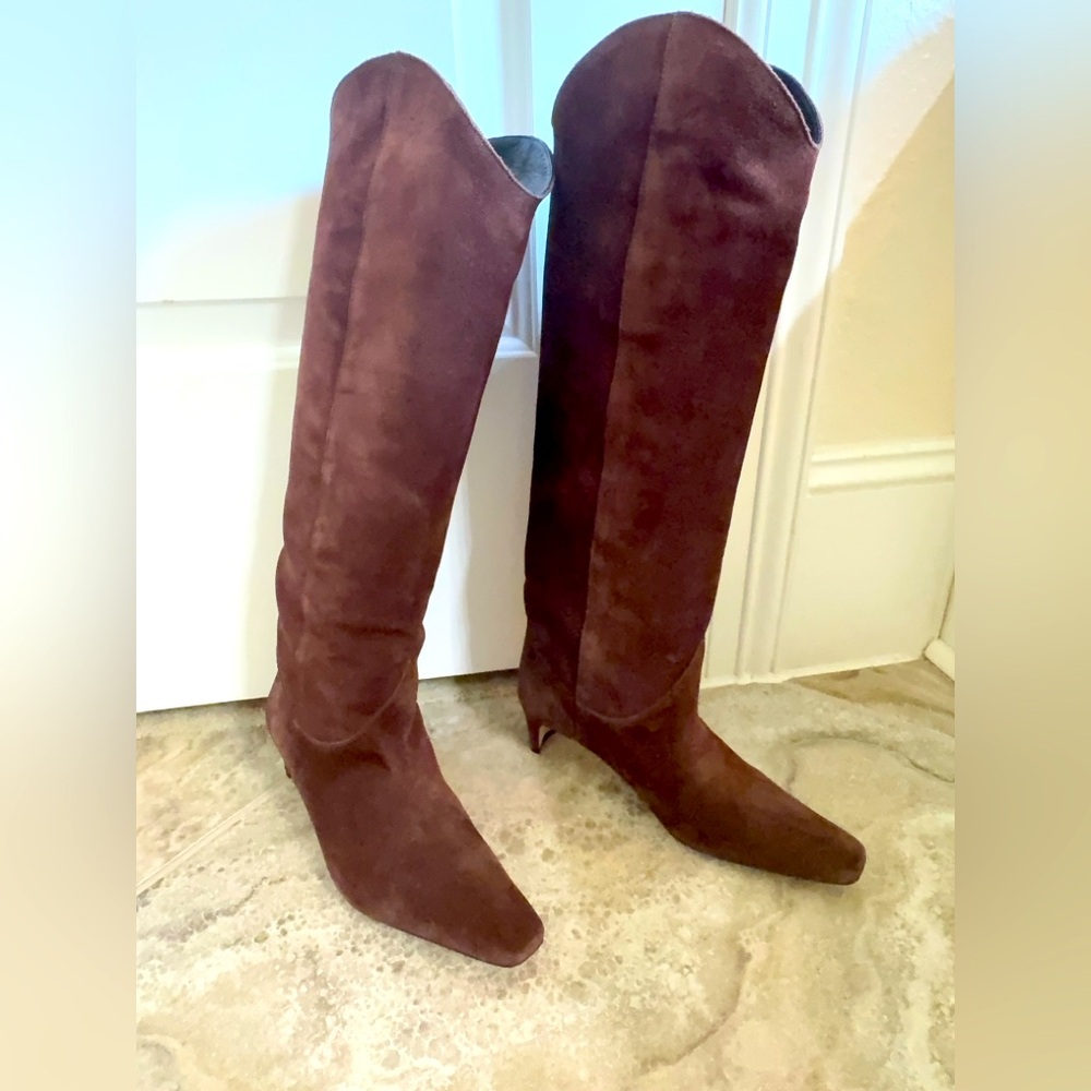 STAUD Rich Brown Over the Knee Boots